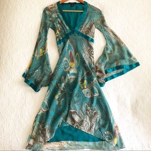 Amazing Sexy Turquoise Chiffon Party Dress